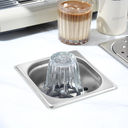 Pitcher Rinser , DIBTSA Automatic Glass Cup Washer , 304 Stainless Steel Coffee Milk Tea Cup Cleaner, for Home Kitchen Hotel Bar Restaurant (6.9x6.3x2.6 Inch)