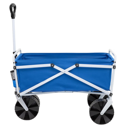 MACSPORTS Lightweight Collapsible Folding Outdoor All Terrain Beach Wagon - Blue