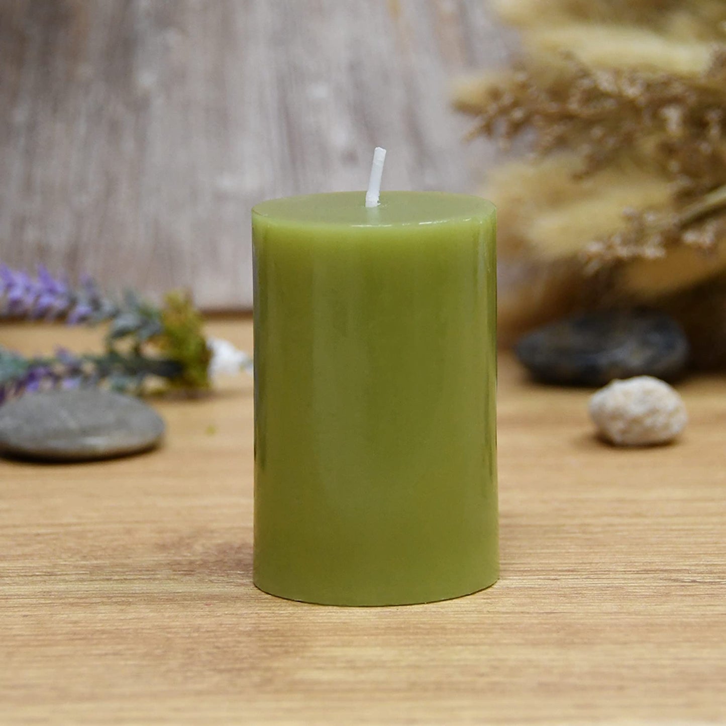 Jeco “2” Diameter by 3” Sage Green Pillar Candle,CPZ-2311