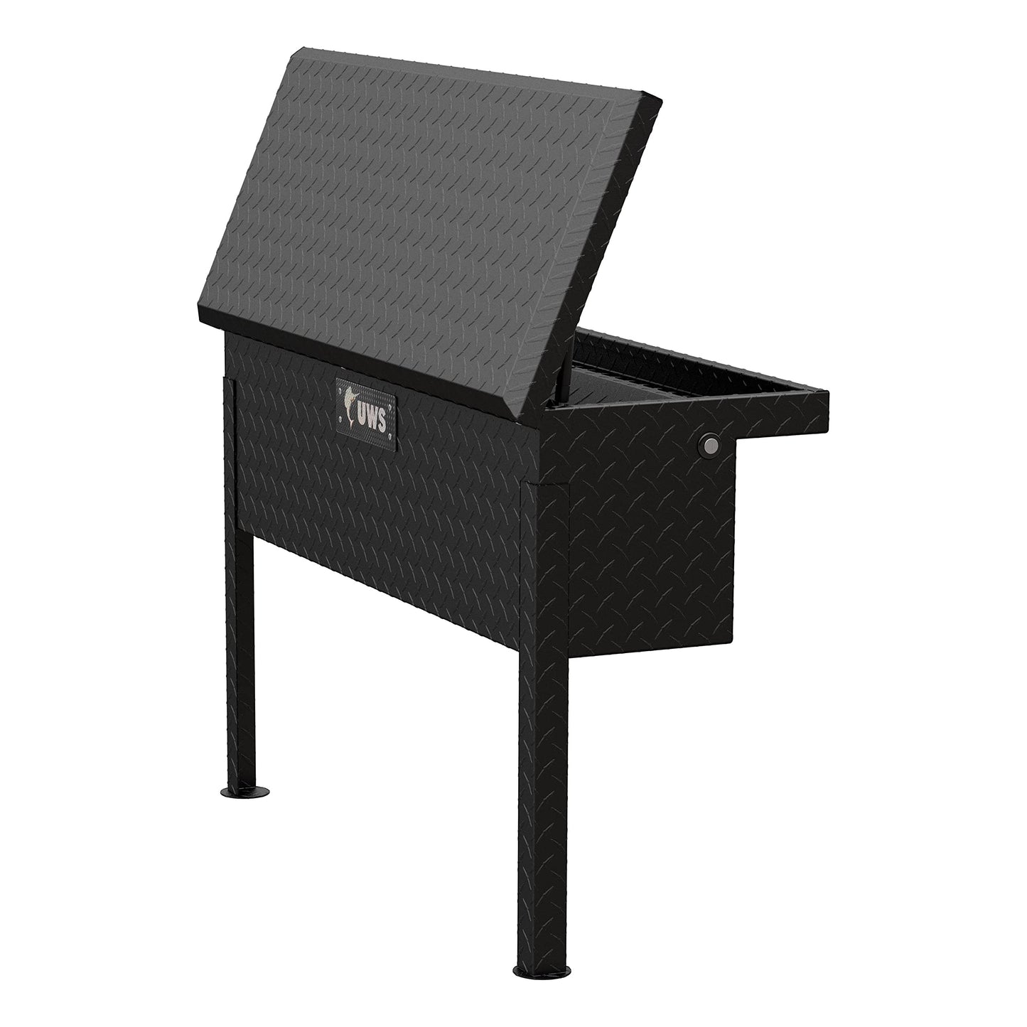 UWS EC30363 36-Inch Matte Black Heavy-Wall Aluminum Truck Side Tool Box with Low Profile, RigidCore Lid