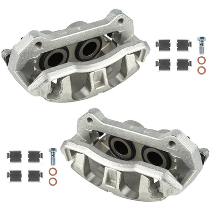 KUSATEC 18B5237 18B5236 Front Disc Brake Caliper with Bracket Compatible with 2010-2021 Ford Expedition, Lincoln Navigator, 2010-2011 F-150, Mark LT, Both Driver and Passenger Side