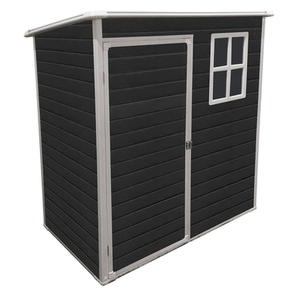 KEIKI 5x3 FT Outdoor Storage Shed Waterproof Resin Cabinet Polypropylene Frame with Lockable Doors for Patio Furniture