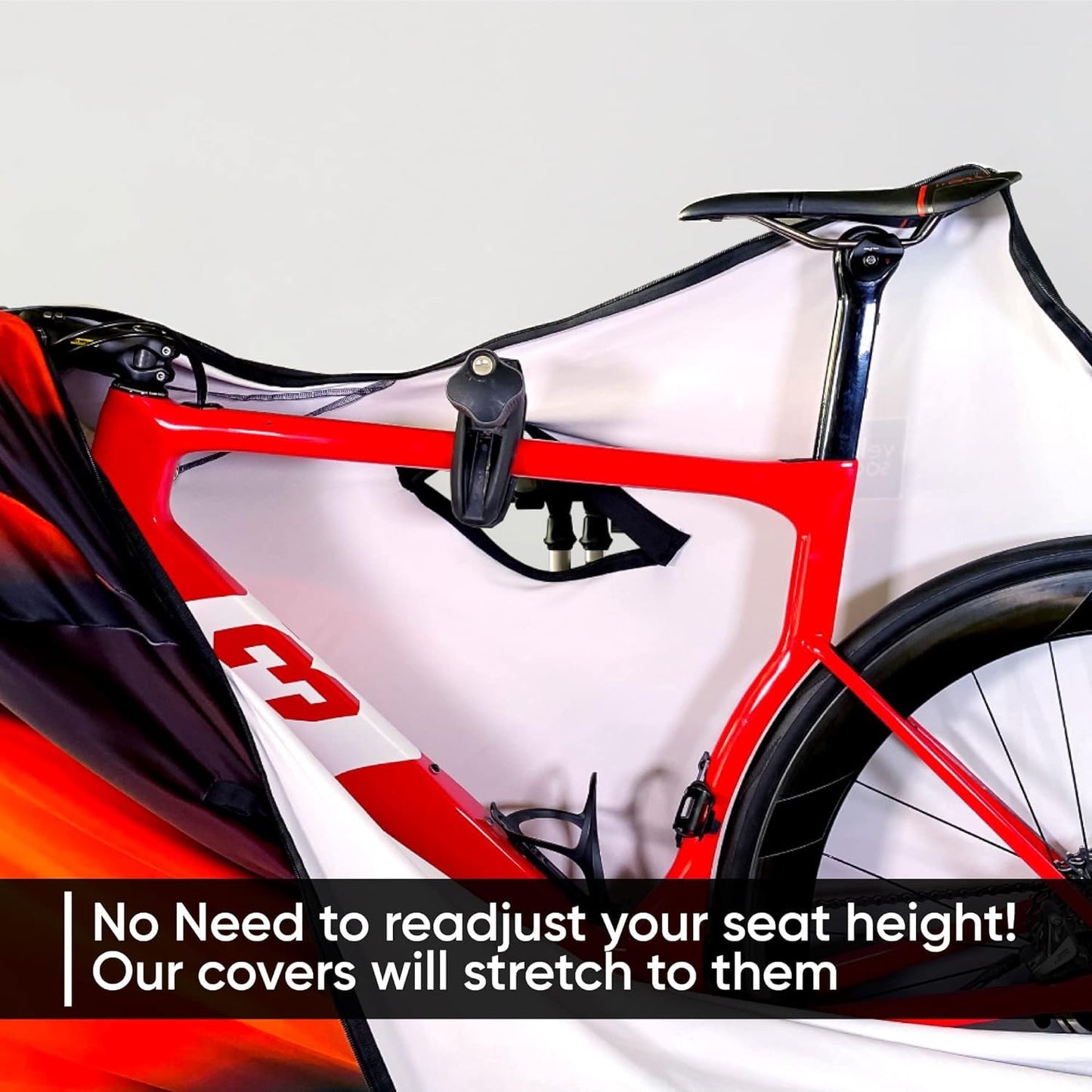 VELOSOCK Bicycle Cover for Car Racks Motion Wave - Full Bike Protection, Travel-Friendly, Water-Resistant, and Durable - for ROAD bikes