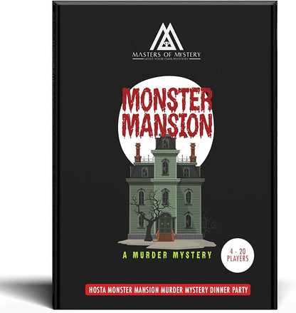Masters of Mystery Monster Mansion Murder Mystery Dinner Party Game – Spooky Haunted Whodunnit Party Game for Adults – 4–20 Players