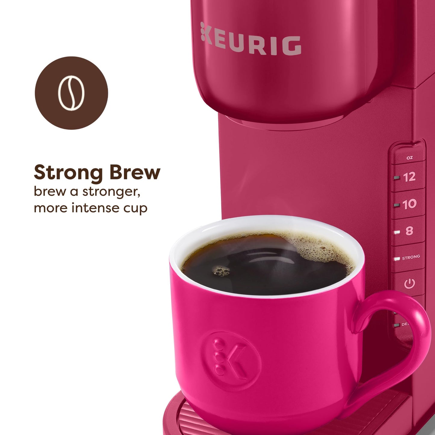 Keurig K-Express Single Serve K-Cup Pod Coffee Maker, 3 Brew Sizes, Strong Button Feature, 42oz Removable Reservoir, Island Berry