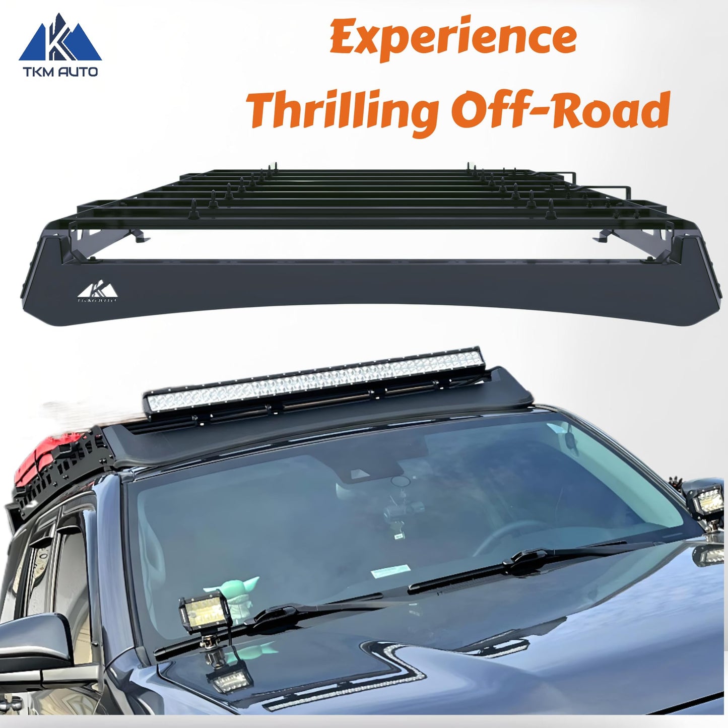 TKMAUTO Black Roof Rack Cargo Storage Compatible with 2010-2024 4Runner (Full Size)