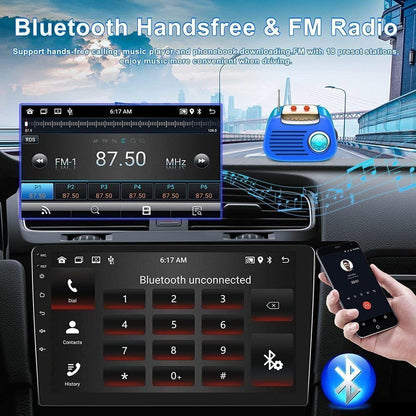 Slakerbe Android 14 Double Din Car Stereo Radio for Ford Ranger 1998-2006, 2G+32G 7" Touchscreen Car Radio w/Wireless Carplay Android Auto GPS WiFi Bluetooth RDS DSP SWC Mic Backup Camera