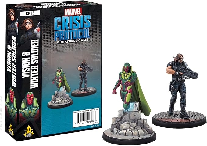 Marvel: Crisis Protocol Vision and Winter Soldier CHARACTER PACK - Heroes of Ever-Shifting Fortunes Tabletop Superhero Game Ages 14+ 2 Players 90 Minute Playtime Made by Atomic Mass Games