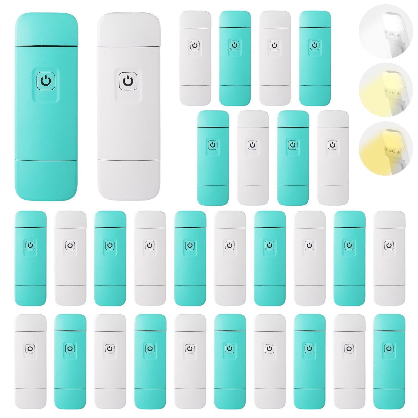 KunHe 30 Pack USB Rechargeable Book Lights Bulk for Reading at Night in Bed Reading Lights Bulk LED Reading Lights with Clip for Kids & Adults Bulk Christmas Gift for Man Woman Book Lovers