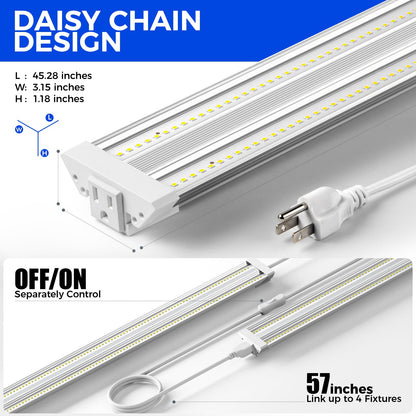 Barrina TX72 4FT Grow Light for Indoor Plants, 72W (500W Equivalent), High PPFD, 5000K Daylight Full Spectrum, Grow Lights for Seed Starting, Vegetable, Greenhouse with On/Off Switch, Linkable, 1 Pack