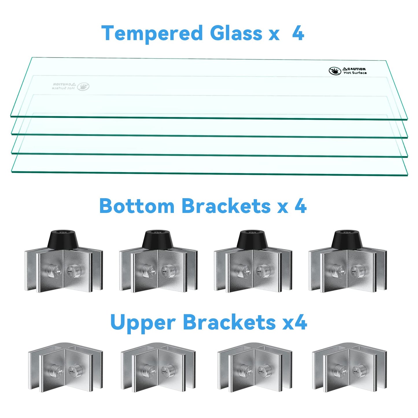 Skyflame Fire Pit Glass Wind Guard Square, 30" x 30" x 6" Tempered Glass Flame Shields, Fire-Resistant Windscreen Set, Fits for 24-inch fire Pit Burner pan