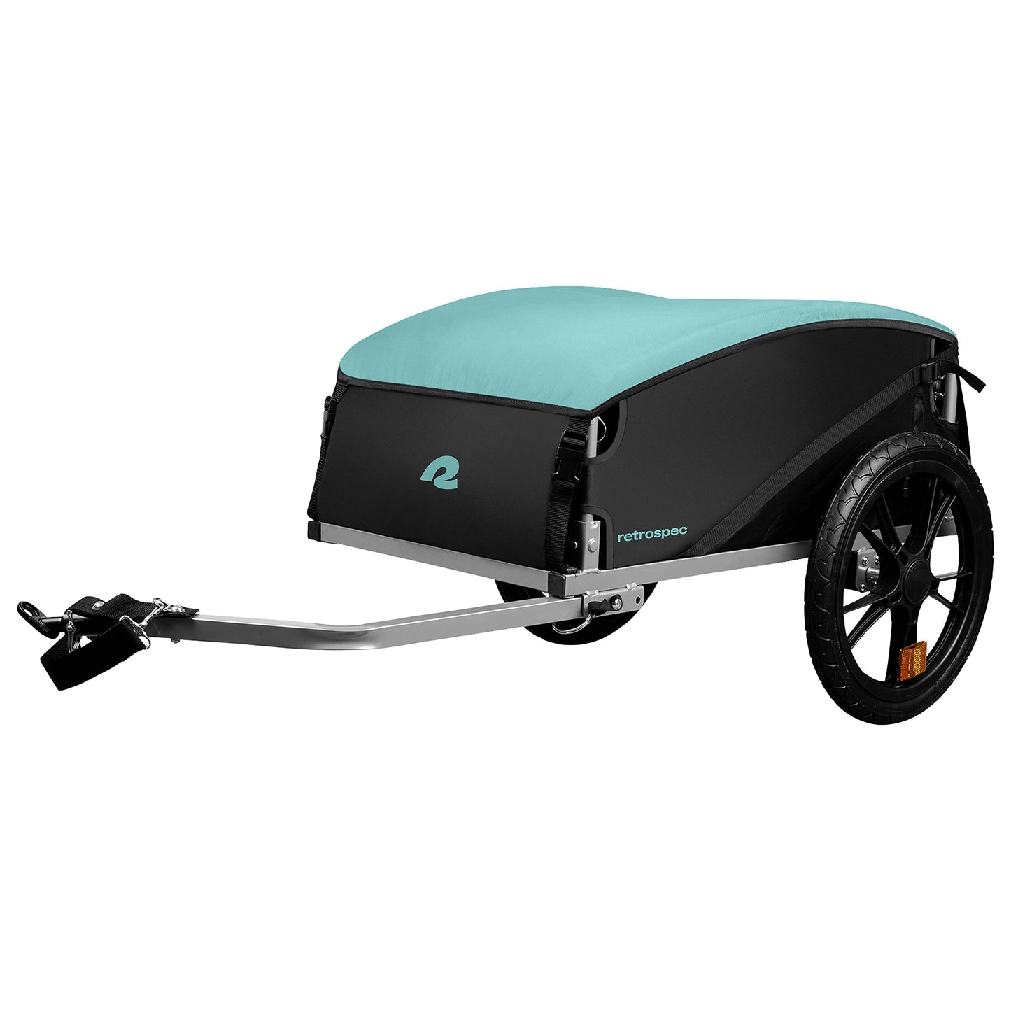 Retrospec Rover Hauler Bike Cargo Trailer - Foldable Frame with Weather-Resistant Fabric & 80lb Capacity - Universal Bike Trailer for 20-29in Wheels - Includes Safety Flag & D-Ring Anchors