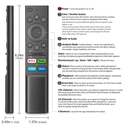 Voice Remote Control Replacement for Hisense Smart Google TV，Compatible with Hisense QLED UHD Mini-LED ULED Google TVs