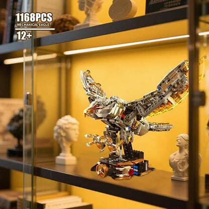 Mechanical Eagle Building Set with Light Compatible with Lego for Adult Rotatable Eagle Building Blocks Gift for Girls Boys Teens Age 12+ (1168 PCS)