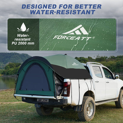 Forceatt Truck Bed Tent, Fits 5’-6.5’ , Waterproof PU2000mm Pickup 6.5 Foot Bed, Easy Setup 2 People Portable Truck Tents for Camping, Hiking, Fishing