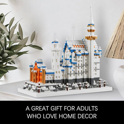 Germany Swan Stone Castle Micro Building Blocks Set Famous World Architecture Model Creative Collection Building Toys for Adults and Kids 14+ (2800 Pieces)