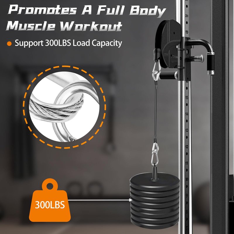 AccEncyc Cable Attachments for Gym, 2PCS Gym Cable Extension Compatible with Gym Accessories, Gym Cable Machine for LAT/Tricep Pull Down, Leg Extensions Machine (39inch)