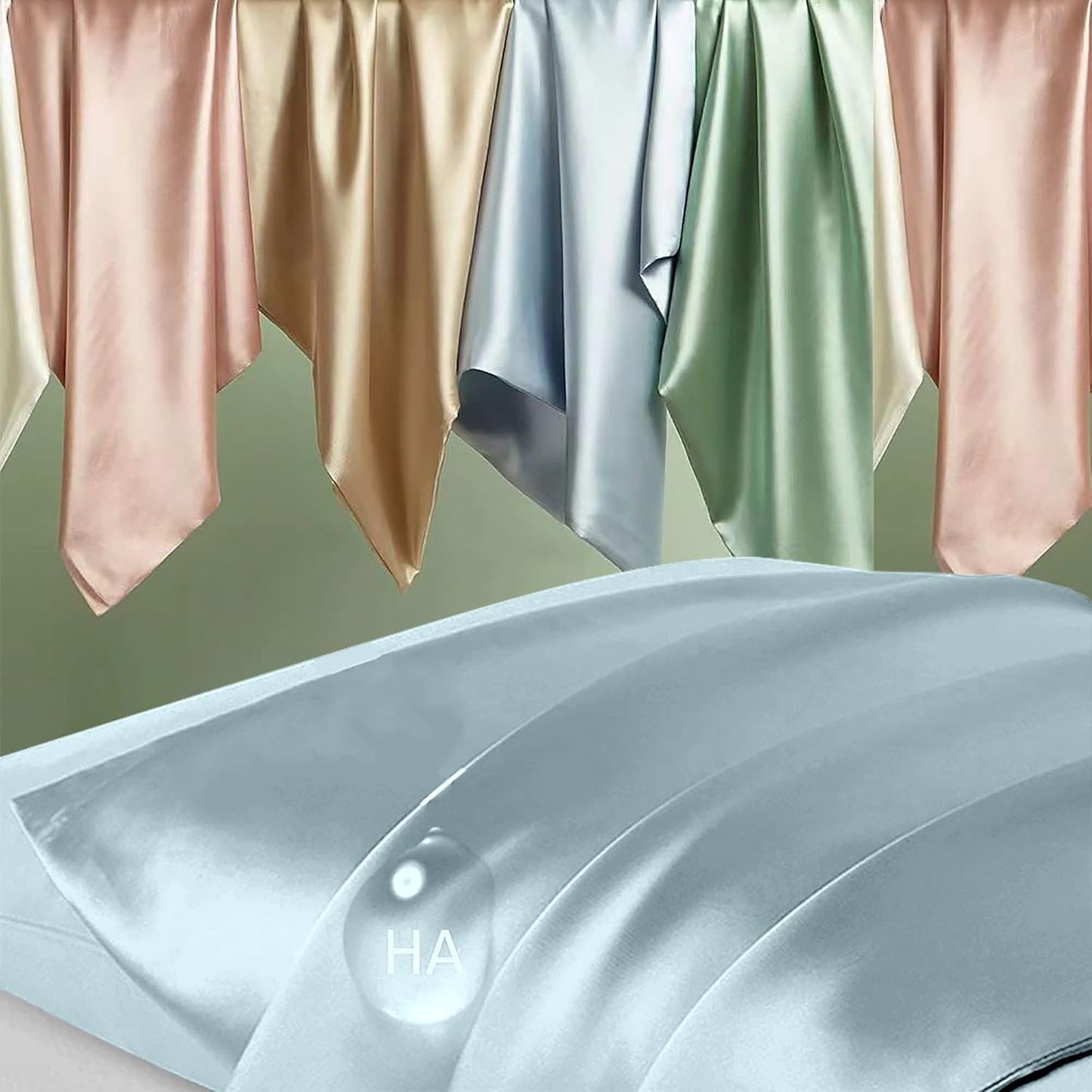 Mulberry Silk Pillowcase - Standard Size Cooling & Anti-Acne | Navy Blue with Hidden Zipper