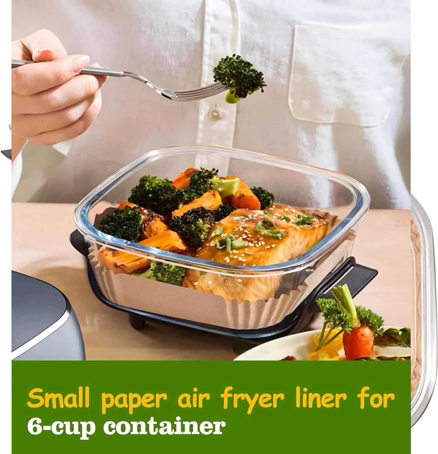 Ninja Crispi Air Fryer Liners - Non-Stick Disposable 125 Pcs for 4-in-1 Portable Cooking System