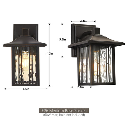 OUPAVOCS Outdoor Wall Lights, Waterproof Metal Sconce, Oil Rubbed Bronze, 1 Pack, Model FTL-OW-090