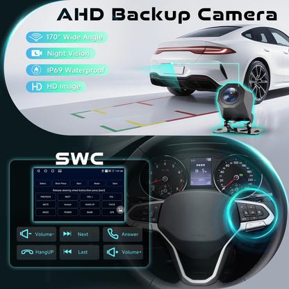 [Android 15/4G+64G] 7” IPS Touch screen Car Radio for Ford F150 F250 F350 E250 E350 Edge Fusion Explorer with Wireless Carplay&Android Auto,Car Stereo support Bluetooth5.0 DSP WiFi GPS USB Rear Camera