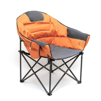 SUNNYFEEL Oversized Camping Chair Heavy Duty 500 LBS Portable Folding Chairs Orange Large Sofa Chair for Beach, Trip, Picnic, Lawn, Outdoor Camp Chair for Adults & Carry Bag