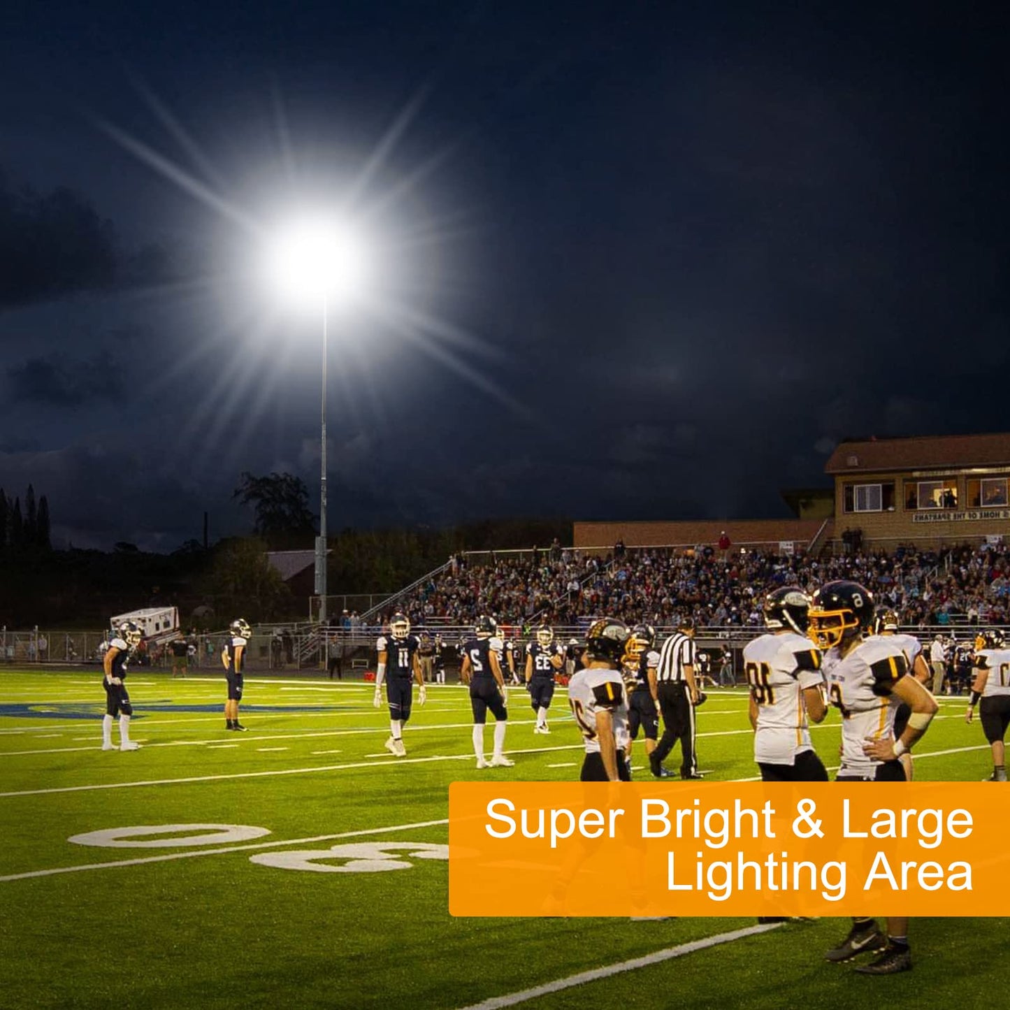 500W LED Flood Light Outdoor, 50000lm Super Bright Floodlight, IP66 Waterpoof, 6000k Daylight White Exterior Lamps, 100-277v Commercial Security Lighting Fixture for Stadium Arena Court Parking Lot