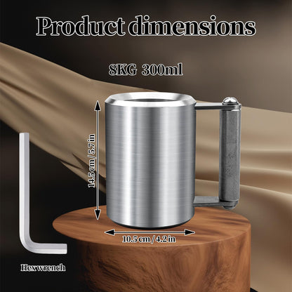 Esayendder Mug,8KG/18LB 300 ML Stainless Steel Super Dumbbell Fitness Sports, Coffee Mug