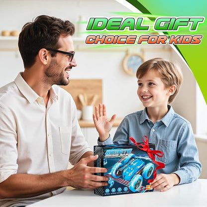 Remote Control Car 4WD 2.4GHz Fast RC Cars with Wheel Lights Toys for Age 3-12 Birthday Gifts Christmas Toys for 3-12 Year Olds Type-C Charging Rechargeable