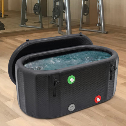 RYIRSHOH Cold Plunge Tub for Athletes, 72.65-Gallon Ice Cath Tub, Inflatable Cold Plunge Tubs with Cover, Portable Ice Bath Tubs for Home, Outdoors,Gym Use Bathtubs