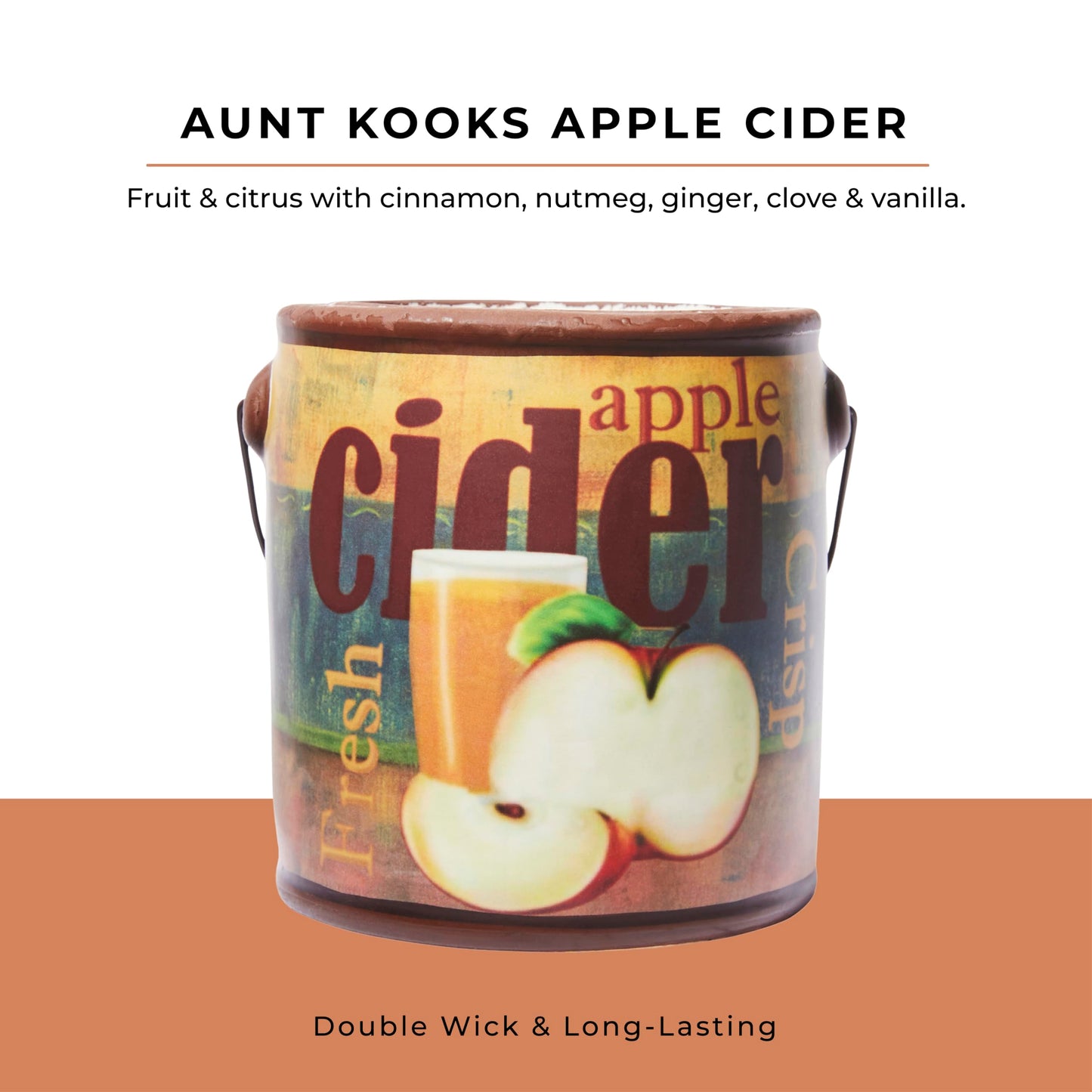 A CHEERFUL GIVER 95hr 20oz Scented Candle - Aunt Kook's Apple Cider - Multi-Wick Glass Candle - Gifts For Men and Women