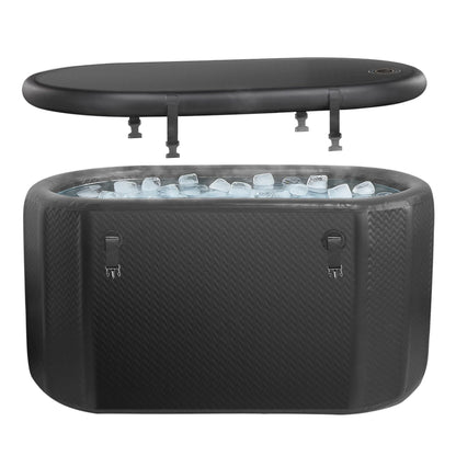 500L Large Ice Bath Tub with Lid, Oversized Inflatable Cold Plunge Tub for Tall Big People, Full Body Immersion, Compatible with Water Chiller, Portable Recovery Tub for Athletes Indoor Outdoor Use