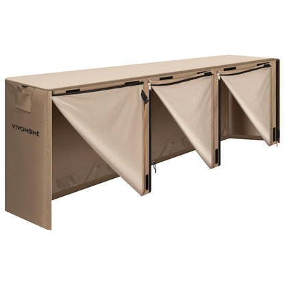 VIVOHOME 12ft Firewood Log Rack Cover, Heavy Duty 600D Oxford, Double Layer Outdoor Weather Resistant with 12 ft Heavy Duty Firewood Rack Outdoor with Cover, Fire Wood Storage Rack