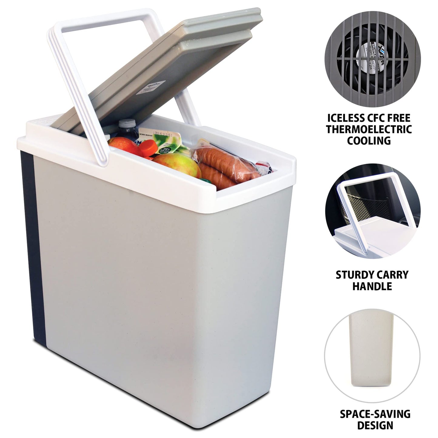 Koolatron 12V Iceless Cooler & Warmer – Portable 18 qt Electric Cooler/Nevera Portátil Eléctrica for Car Truck Camper Boat Hard Sided Mini Fridge for Camping Picnic Travel Lunch Food Drinks Office