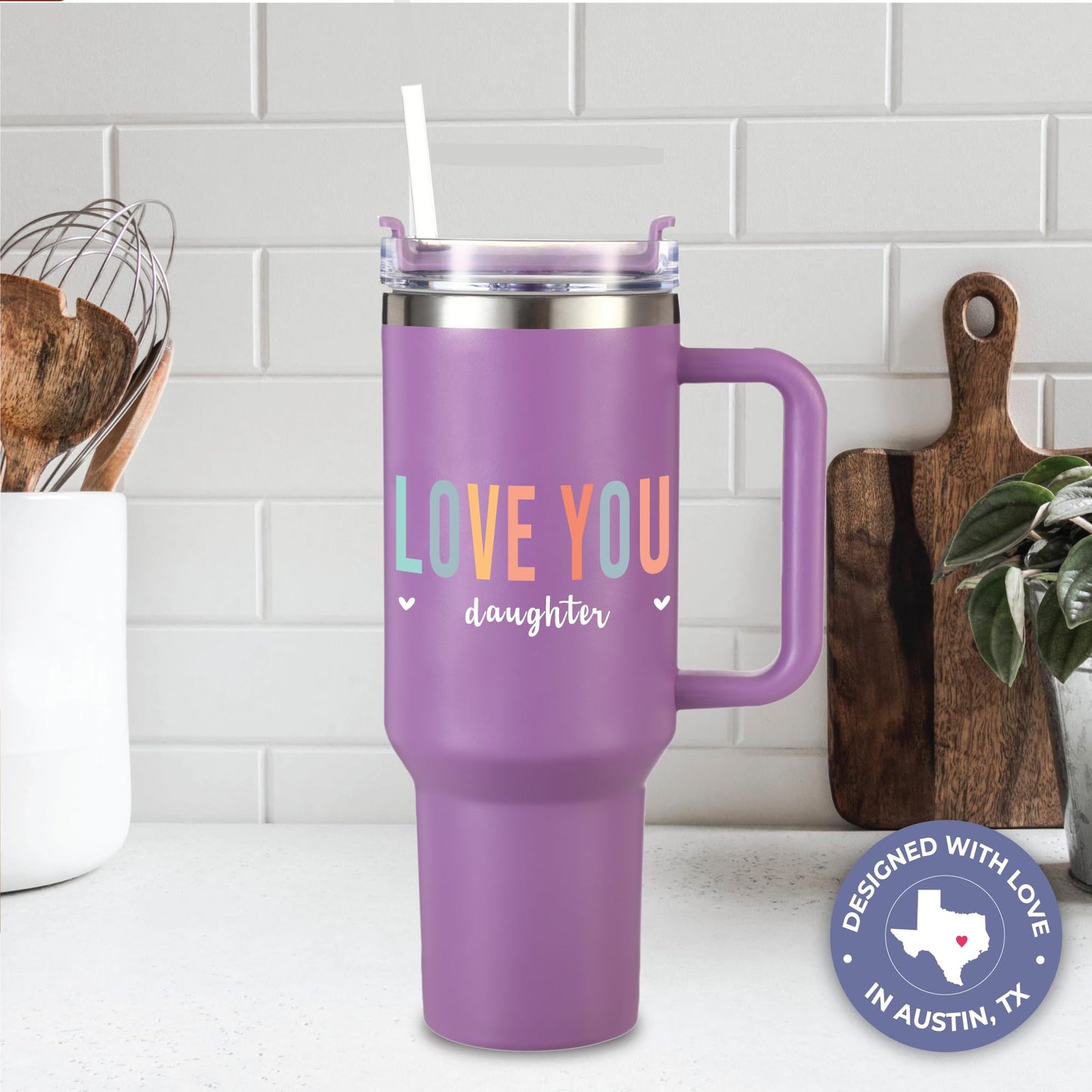 DISCONTINUED Daughter Tumbler 40oz, Daughter Thoughtful Presents From Mom and Dad, Unique and Sentimental Appreciation Gifts, Ideal Present Picks for Birthday, Mother's Day, Christmas, Gift Ready