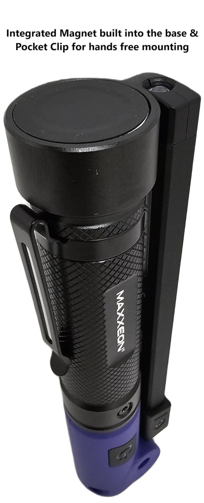 MAXXEON MXN01024 WorkStar LumaStik Combo Ulta-Violet (UV) and White Beam Inspection Light, 800 Lumen