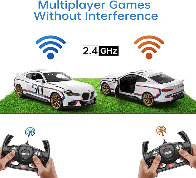 RASTAR BMW RC Car 1/14 BMW 3.0 CSL RC Car BMW Remote Control Toy Car for Kids White 2.4G