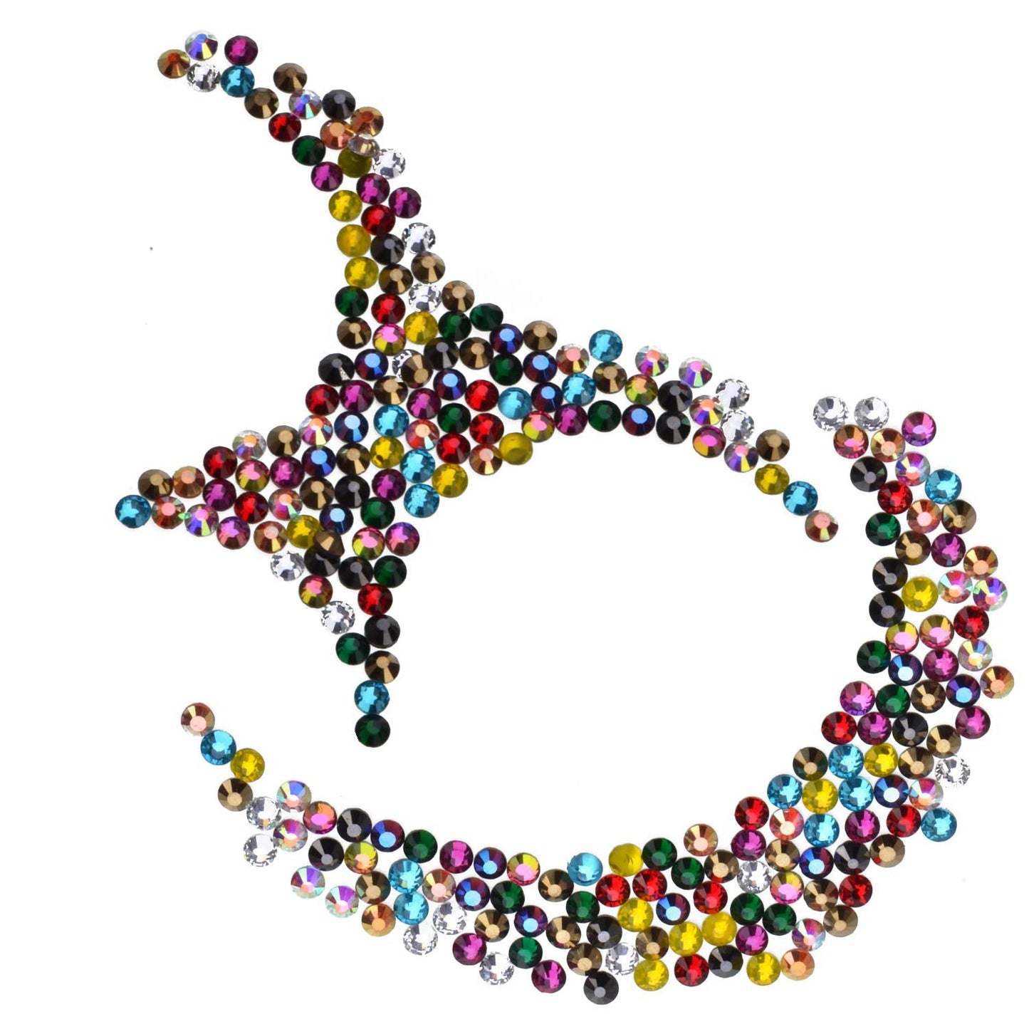 4200Pcs Hotfix Rhinestones Round Shape Flatback Crystal Glass Flatback Nail Art (12 Mixed Colors, 3mm SS10)