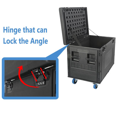 ECGOIOE Cable Trunk Road Case with Wheels 35" x 22" x 24" Professional Stackable Heavy Duty ATA Rolling Road Case for DJ Equipment Storage Transport Touring with Casters