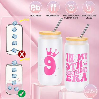 JTENGTOP 9 Year Old Beautiful Teen Girl Birthday Gifts Ideas, Gift Gifts for 9 Year Old Sweet Teen Girls, Top 9th Birthday Decorations Basket Set of 6