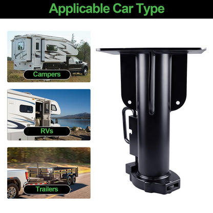 STEGEWOP 5th Wheel to Gooseneck Adapter Hitch, 30,000 lbs Heavy Duty Towing Conversion, 2-5/16" Ball & 15" Height, Q235 Steel Hitch for RV, Flatbed Trailer & Horse Trailer