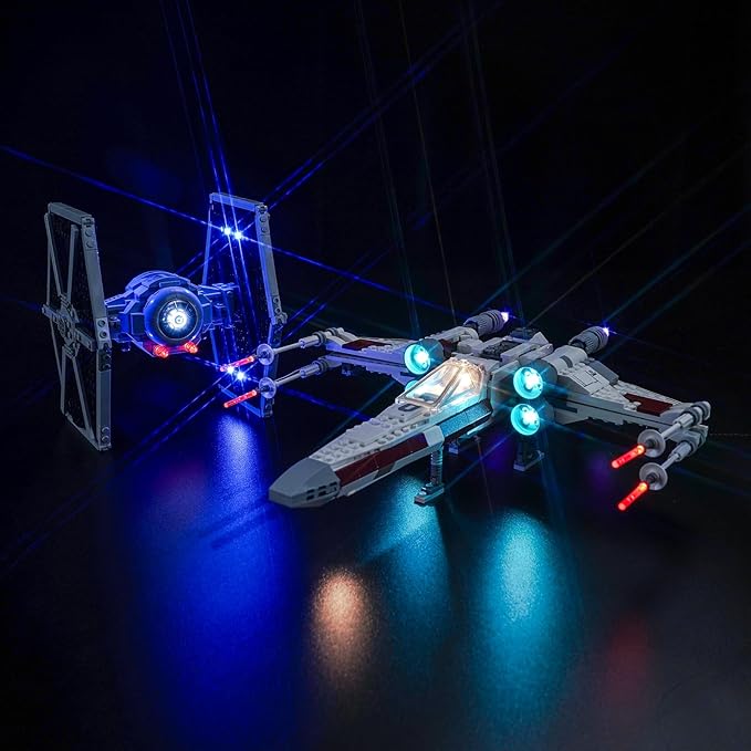 BrickBling Light Kit Compatible with Lego TIE Fighter &amp X-Wing Mash-up Building Set (No Model) Creative Lights for Lego 75393 (Light Control Version)