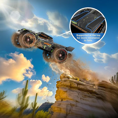 1/14 Brushless RC Cars for Adults Fast 50+ mph RC Trucks 4x4 Offroad Waterproof Electric Powered High Speed Remote Control Car Fast Extreme All Terrain RC Truggy with 3S Battery for Snow Sand