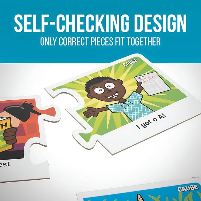 Cause and Effect Matching Game - 50 Pieces - Educational and Learning Activities for Kids