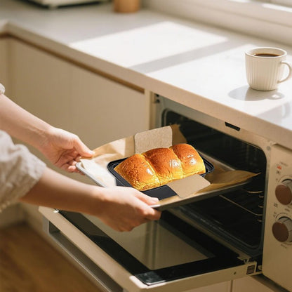 QTRQTR 100 Pcs Parchment Paper Loaf Pan Liners for Baking Bread 9x5 in Loaf Pan Parchment Liners Disposable Non-Stick Bread Pan Liners Loaf Liners for Baking Toast Bread