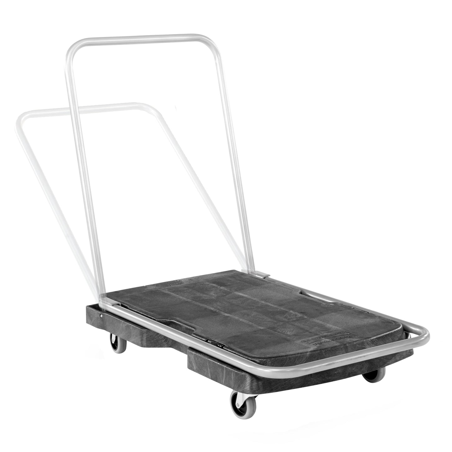Rubbermaid Commercial Products Convertible Folding Utility Dolly/Cart/Platform Truck with wheels, 250 lbs Capacity, for Moving/Warehouse/Office