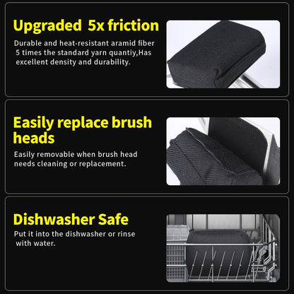 XUDAKAIXIN Grill Brush - Ultra Safe & Efficient Bristle-Free Steam Cleaner for BBQ | Replaceable Scraper Head