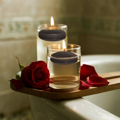 20 Pcs Floating Candles Centerpieces, 2 Inch Unscented Floating Candles Small Decoration for Valentine's Day (2 Inch, Black)