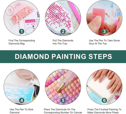 Zythron 3 Pack Tarot Diamond Art Kits for Adults,Sun Moon Star Diamond Painting Kits for Adults Beginner DIY 5D Full Drill Gem Art Painting Kit for Home Wall Decor Gifts 12x16 in