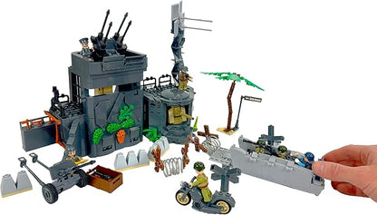 General Jim's Military Brick Building Set - German Atlantic Wall Normandy Beach D-Day Building Blocks Model Great Gift for History Enthusiast Teens and Adults